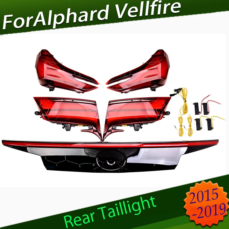 

LED Through taillight For toyota Alphard Vellfire 2015-2019 Led dynamic rear Rear cross Trunk tail lamp