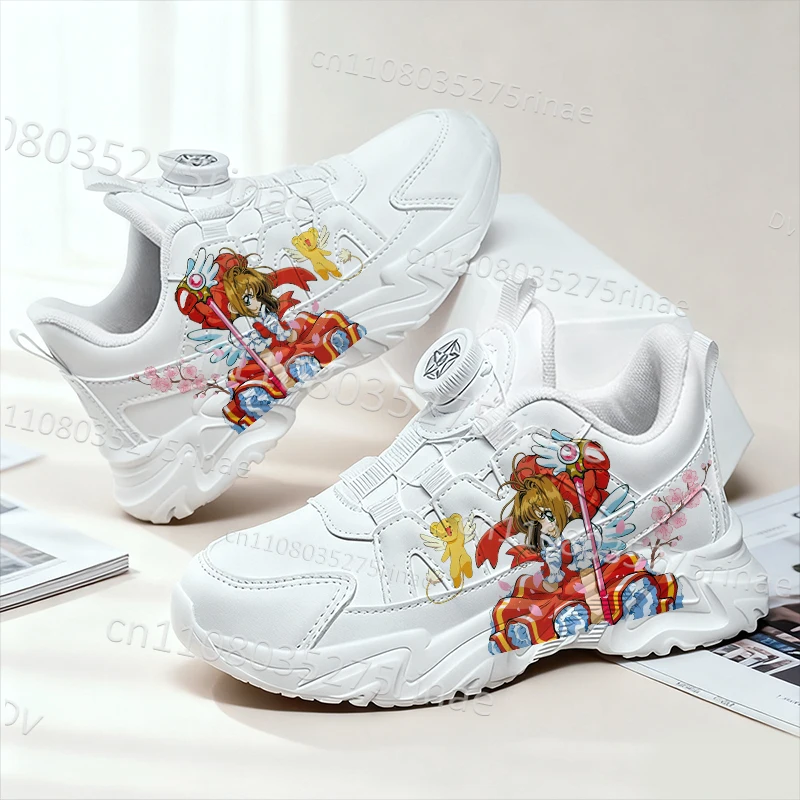

Card Captor Sakura Girls Kids Sports Shoes Cute Anime Print High Quality Comfortable Thick Soft Sole Student Shoes 7-13 Year Old