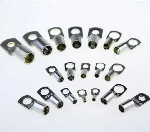 SC 25-8 Tinned Copper Cable Lugs Bolt Hole Battery Terminals for 25mm Wire Size Durable Electrical Connector