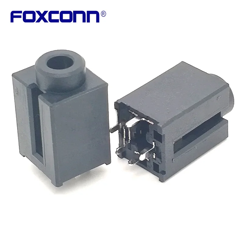 Foxconn JA0333L-M102-4F Vertical Black headphone stand connector