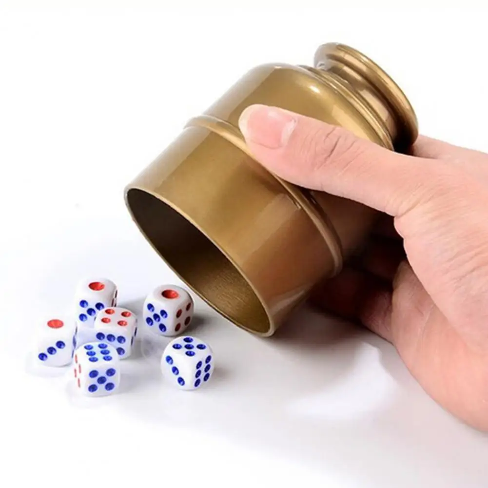 수동 셰이커 컵, 바 파티, KTV 도박, 마시는 보드 게임, 클래식 주사위 컵, 5 도트 주사위, 1 세트
