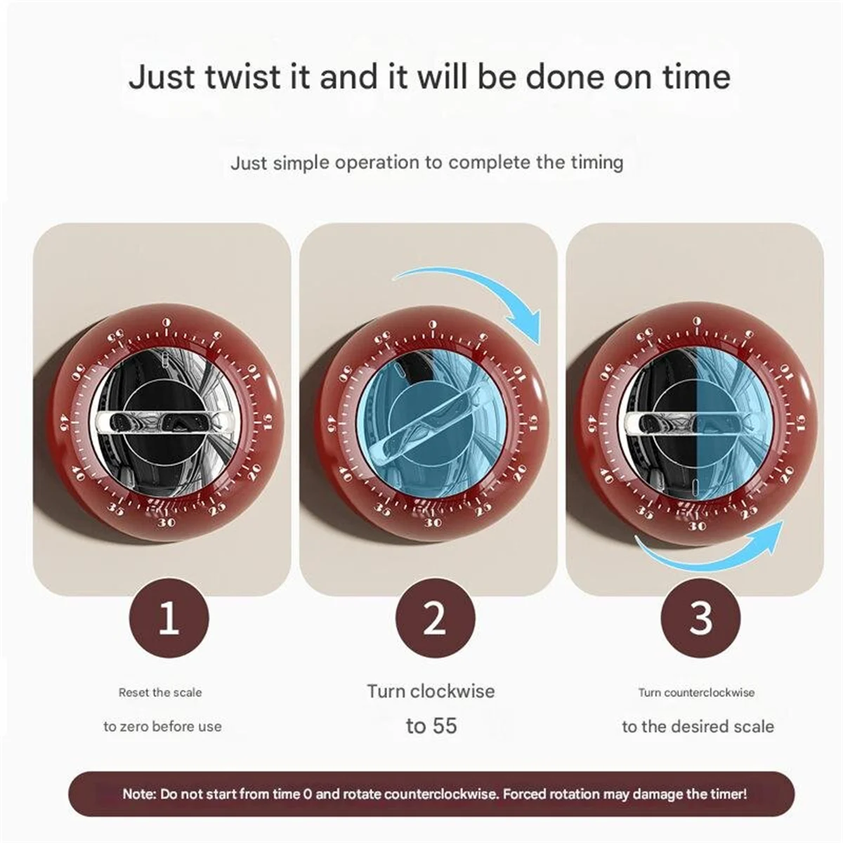مؤقت المطبخ التذكير الميكانيكي جهاز سلامة المسنين إدارة الوقت المنبه طلاب المدارس الابتدائية الانضباط الذاتي