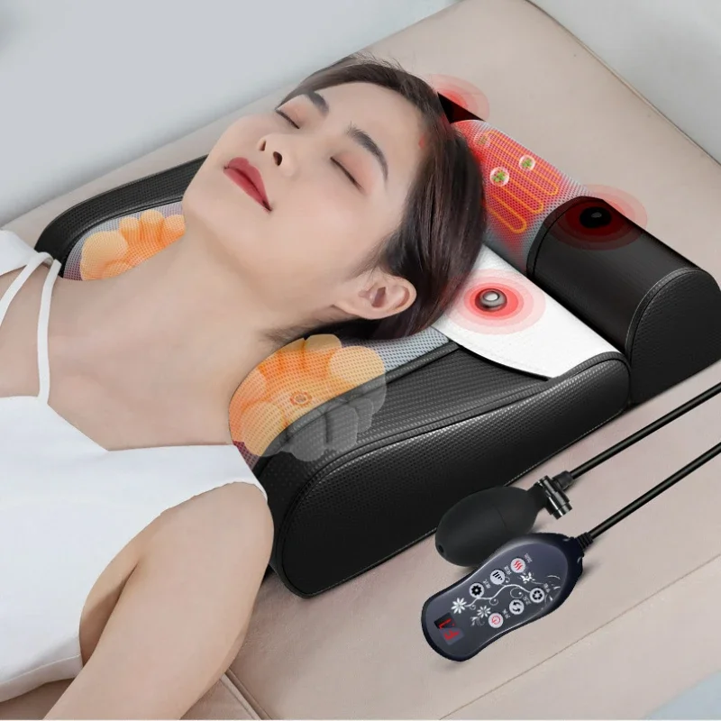 

Multifunctional Cervical Massager Cushion - Electric Neck, Waist, and Body Massager for Home Use, Therapeutic Back Relaxer Pad