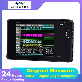 Mini DSO LA104 digital logic analyzer 2.8" display 4 channel oscilloscope SPI IIC UART programmable 100MHz maximum sampling rate