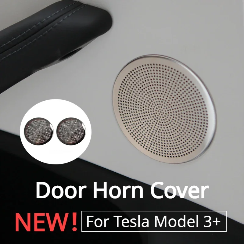 Cubierta de bocina para Tesla Model 3+, cubierta protectora de bocina de puerta, marco de sonido de altavoz, Panel de Audio, nuevo modelo 3,