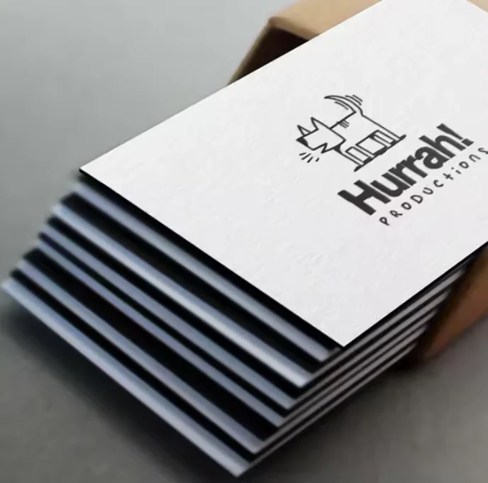 Custom 600gsm Cotton Paper Edge Colored Custom Letterpressed Business Card Printing