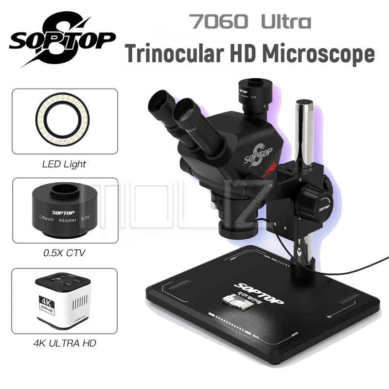 Microscopio SOPTOP 7060: La Mejor Opción para Reparaciones de Teléfonos y Electrónica de Alta Precisión