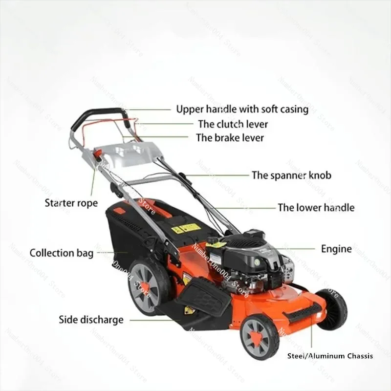 

21-дюймовая газонокосилка с 4-тактным одноцилиндровым бензиновым двигателем