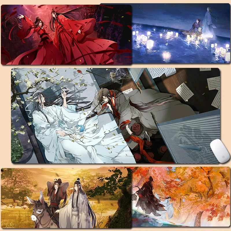 Anime Mo Dao Zu Shi Supersize Mouse Pad Wei Wuxian Lan Wangji 90x40cm Large Gaming Computer Desk Mat Mice Pad Playmat