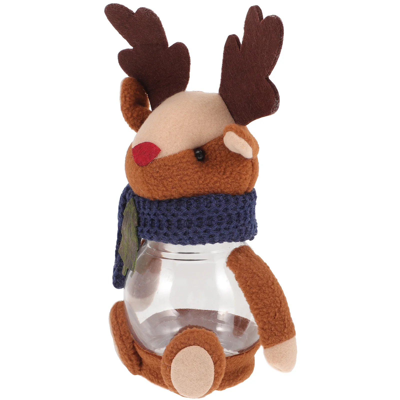 1 قطعة برطمان حلوى عيد الميلاد صندوق تخزين كرتوني شفاف للحلويات والشوكولاتة يعامل المهرجان هدية البسكويت ديكور الحفلات عيد الميلاد #5