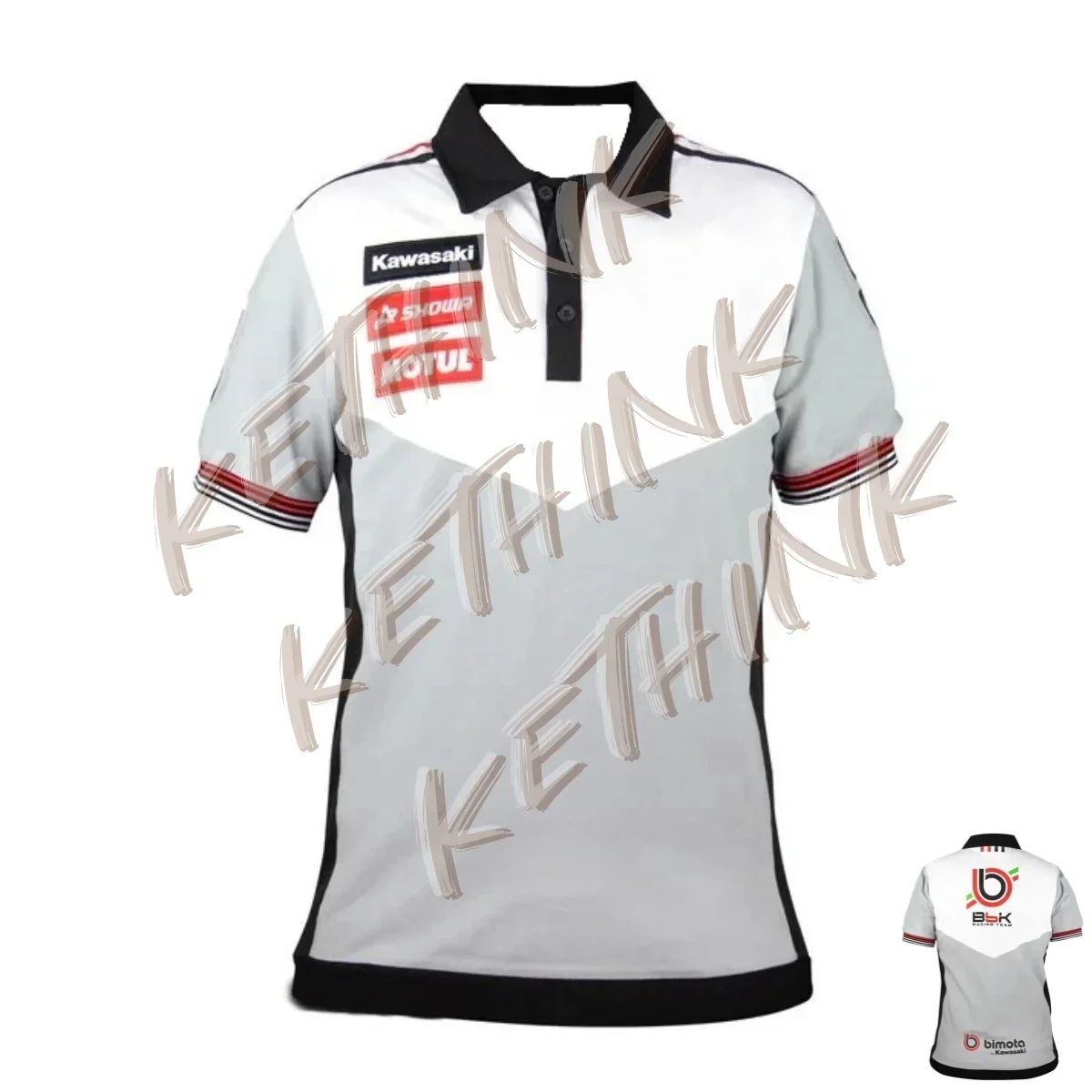 

Genuine Bimota by Kawasaki Racing Team (BbKRT) MEN'S POLO, POLO Shirt Motorcycle Short Sleeve Riding Gear Moto Racing Style