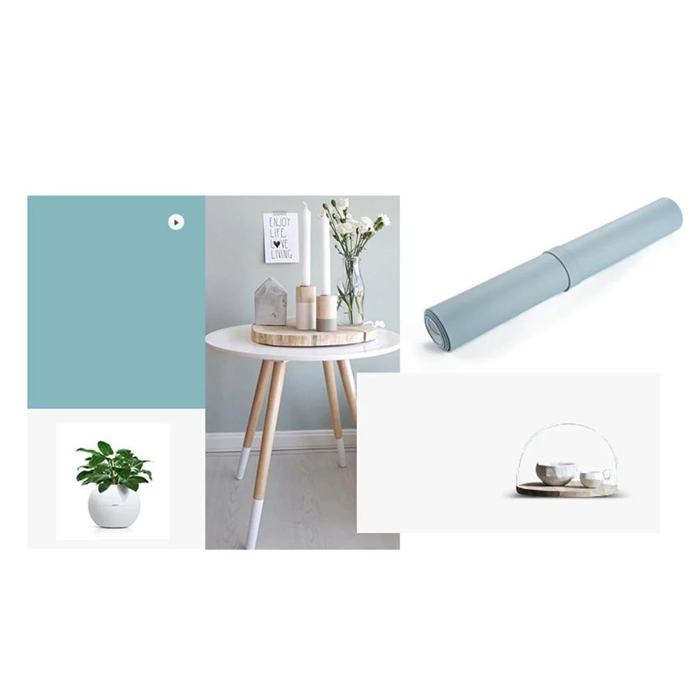 حصيرة مكتب من البولي يوريثان مزدوجة الجوانب مقاومة للماء ومضادة للانزلاق لوحة ماوس كبيرة للوحة المفاتيح والألعاب والمكتب والعمل باللون الأزرق السماوي والفضي #3