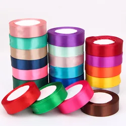 6mm-50mm 25Yards/Roll nastri di raso Grosgrain per la decorazione della festa di natale di nozze fatti a mano fai da te fiocco nastri artigianali regalo di carta