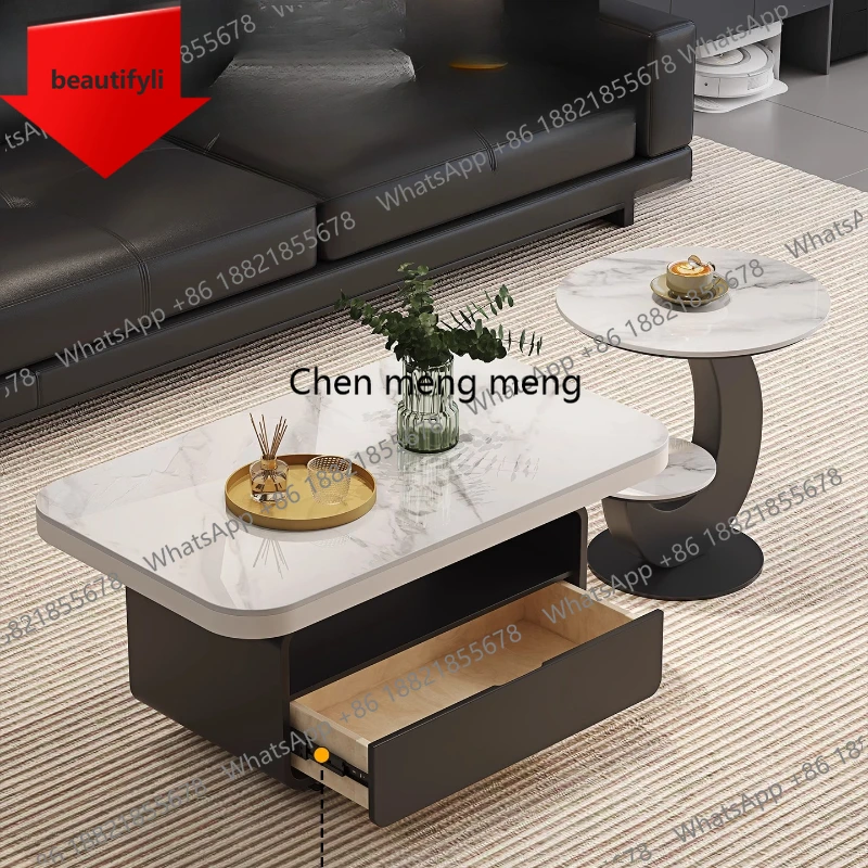 A55 Modern simple and multi-functional mobile trolley home living room minimalist small apartment design storage coffee table