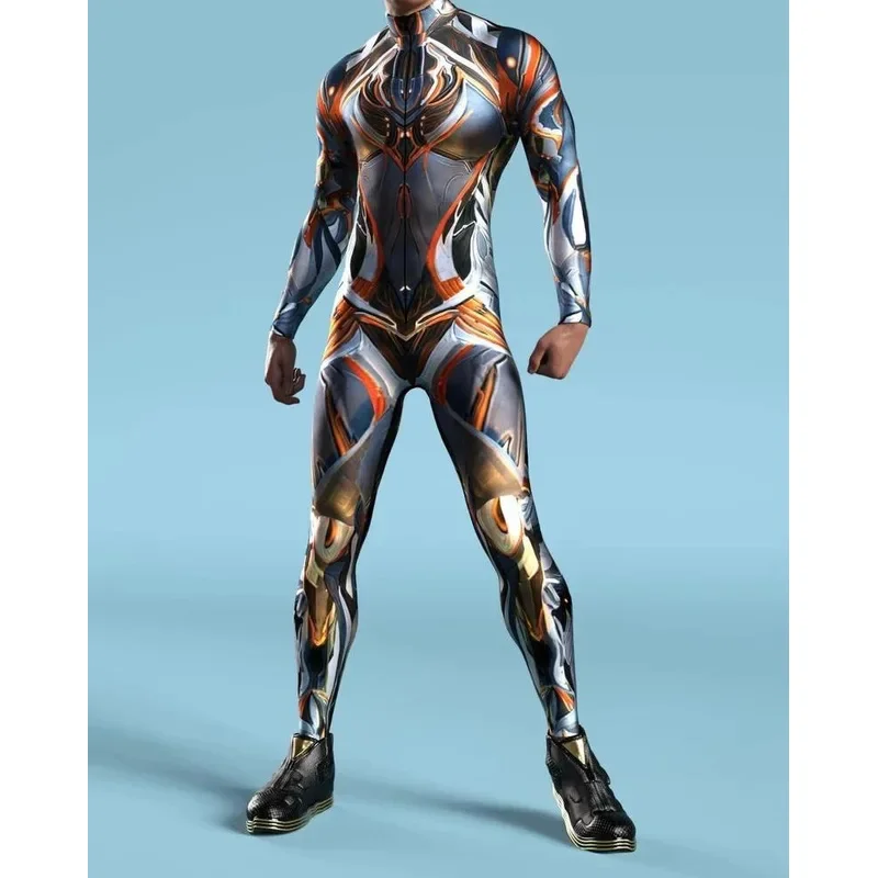 Cool CyberPunk armatura meccanica tuta Punk Cosplay tuta Steampunk Costume Halloween Party show uomo donna Zentai Suit