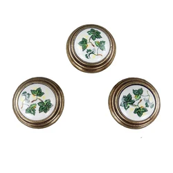 1pcs Antique Green Leaves Ceramics Knob For Furniture Door Drawer Handle Wardrobe Kitchen Cabinets Cupboard Handle Dresser Pulls