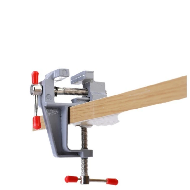 Mini Bench Vise Muliti-Funcational 3.5&quot Aluminum Miniature Small Jewelers Hobby Clamp On Table Flat Pliers Tool Vice view 5
