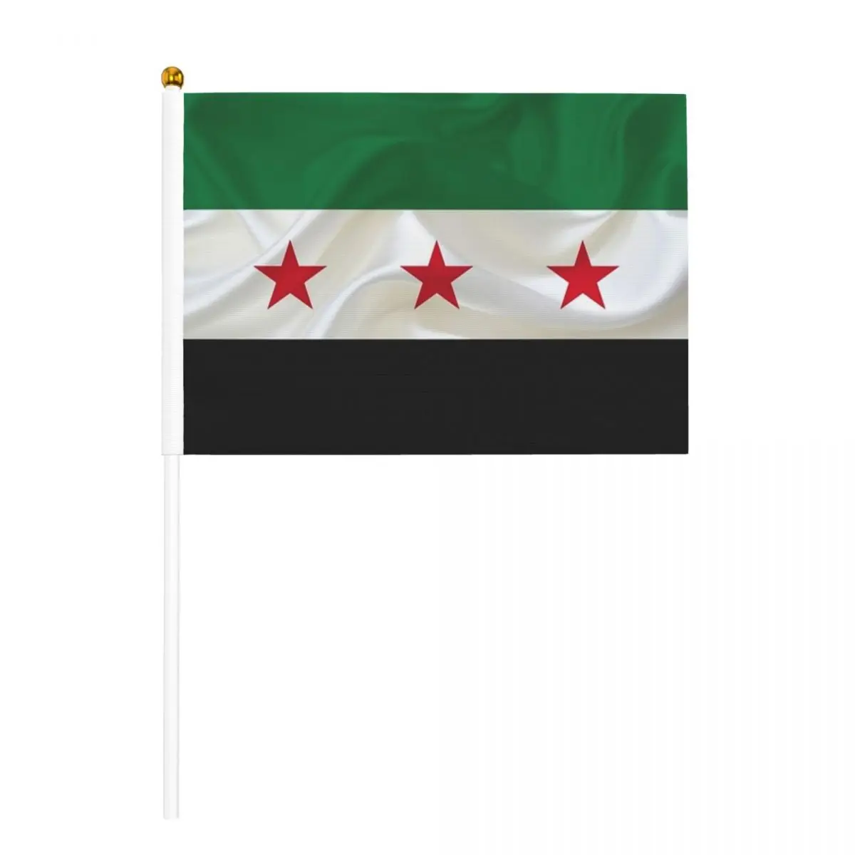 Pack of 10 5.5x8.3 Inch Syria Flag I Love Syria Flags on Stick Handheld Flags Design for Outdoors Activity