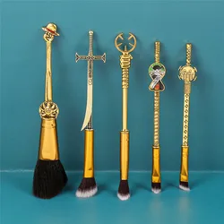 Classic Japan Anime One Piece Makeup Brushes Set Cosplay Luffy Blush Nose Eye Shadow Eyebrow Brush Figures Zoro Ghost Cosmetic