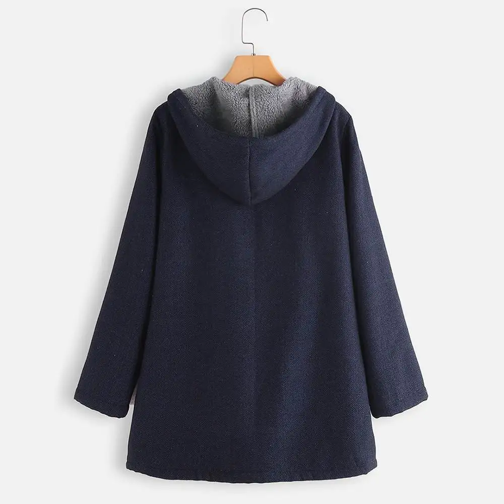 Jaqueta de Veludo com Capuz 5XL, Casaco Quente de Inverno Casual para Mulheres Gordinhas, Com Zíper, Manga Longa, Ajuste Solt...