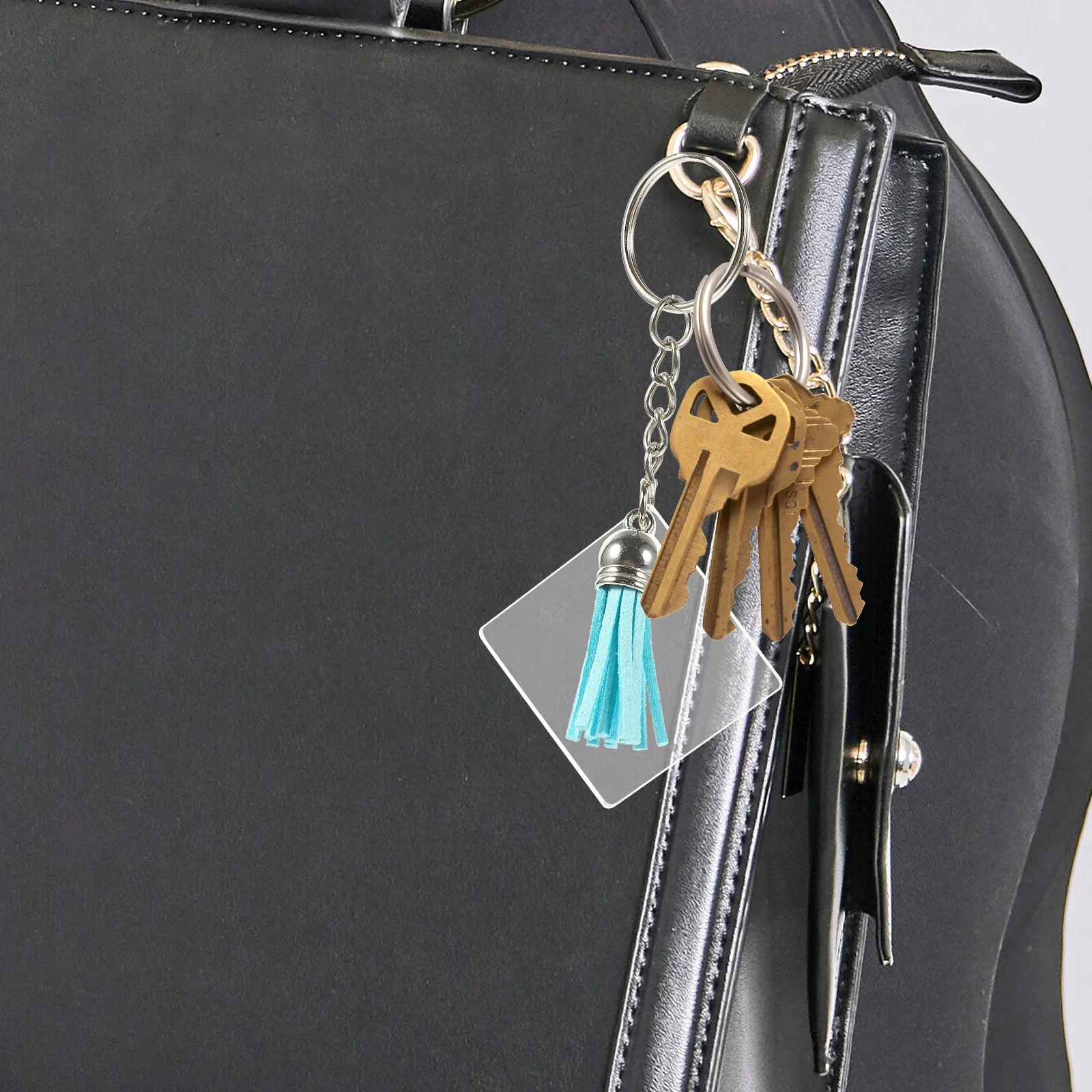 

Acrylic Keychain Multi Function Sublimation Pendant Blank Decorative Supplies Circle Tag Keychains Portable Heat Transfer