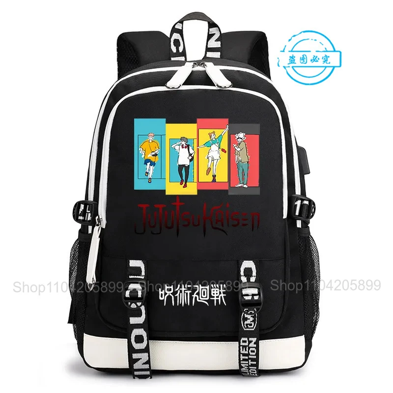 Jujutsu Kaisen Backpack Anime Satoru Cosplay Mochila Large Capacity Student Boys School Bag Cartoon Laptop Travel Rucksack Gift - view 6