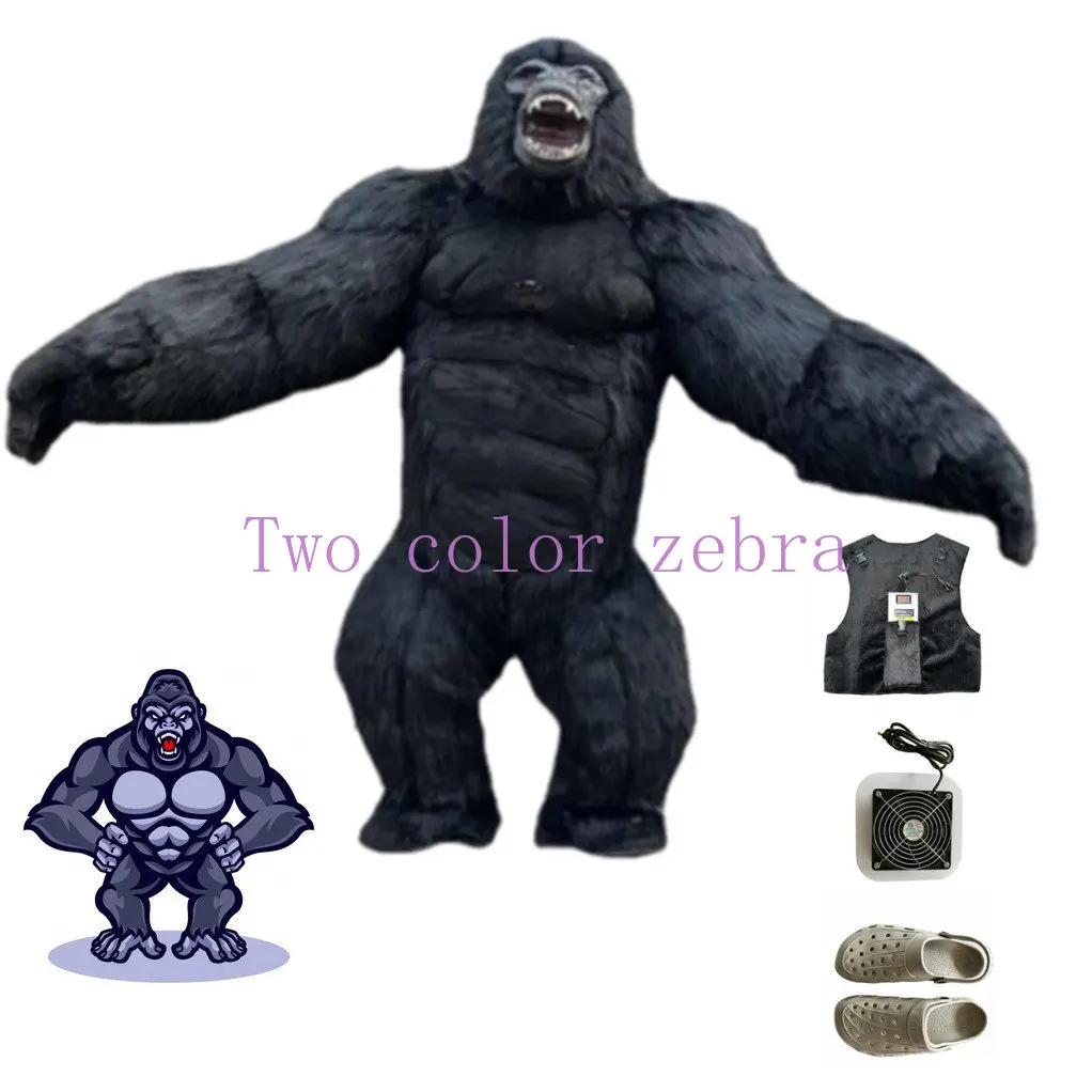 

260cm Inflatable Gorilla King Kong Costume Mascot Costume Party Cosplay Plush Doll Inflatable Mascot Costume