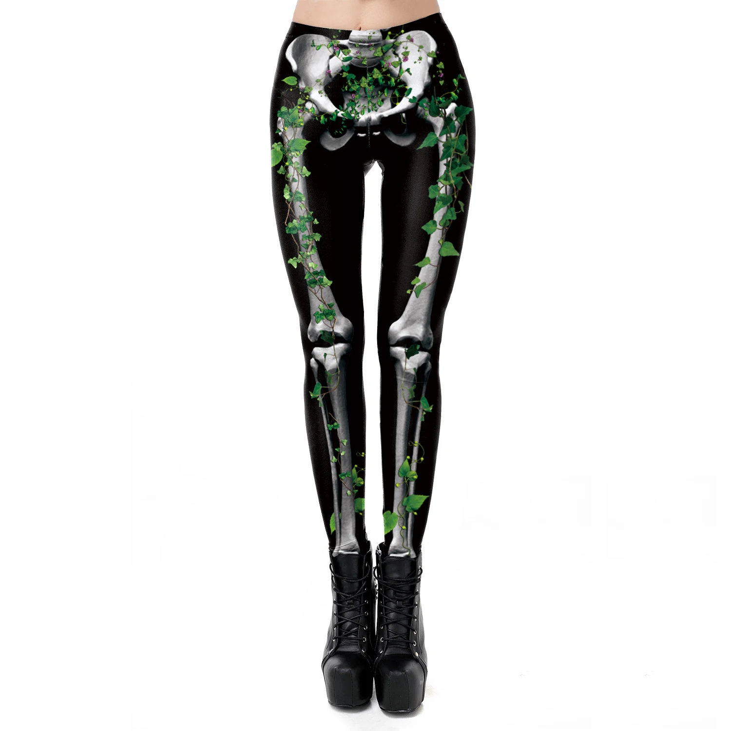 Zawaland Halloween Series Leggings Sexy Seam Jeggings Skull Cosplay Women Clothing Pants Skinny Elastic Leggings for Fitness