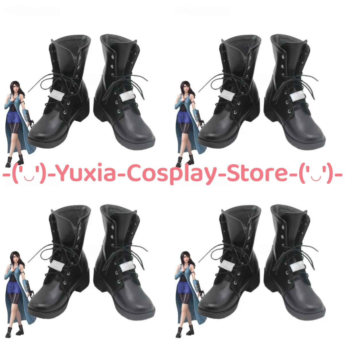 

Yuxiacosplay! FxF VIII Rinoa Heartilly Cosplay Shoes Anime Game Character Prop PU Leather Boots Halloween Carnival Party Costume