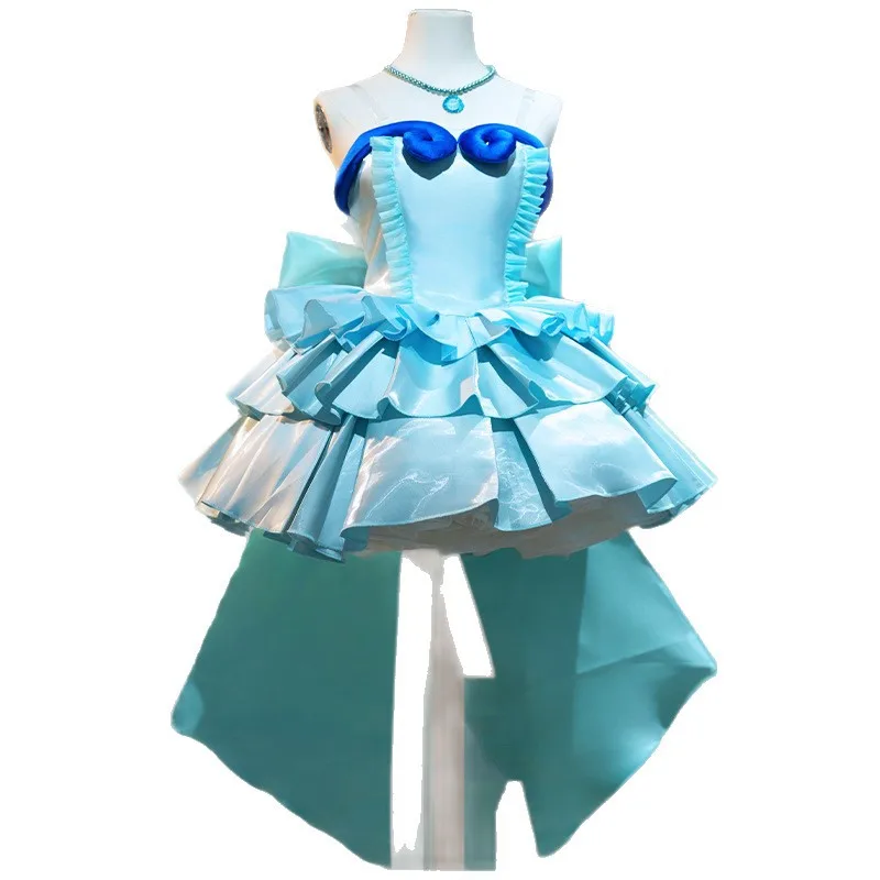 Blue Mermaid Princess Hanon Hosho Anime Cosplay Costume Mermaid Melody Pichi Pichi Pitch Full Set Halloween Party Cosplay Outfit - view 5