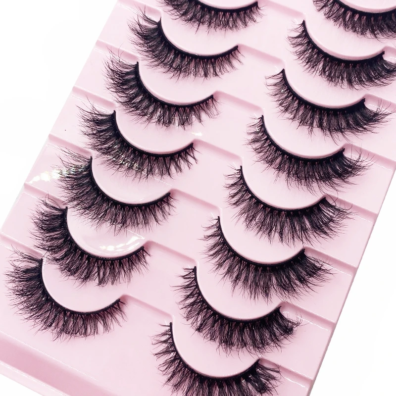 New 10 Pairs 3D Faux Mink False Eyelashes Natural Messy EyeLashes Crisscross Wispy Fluffy Lashes Extension Makeup Fake Eyelashes