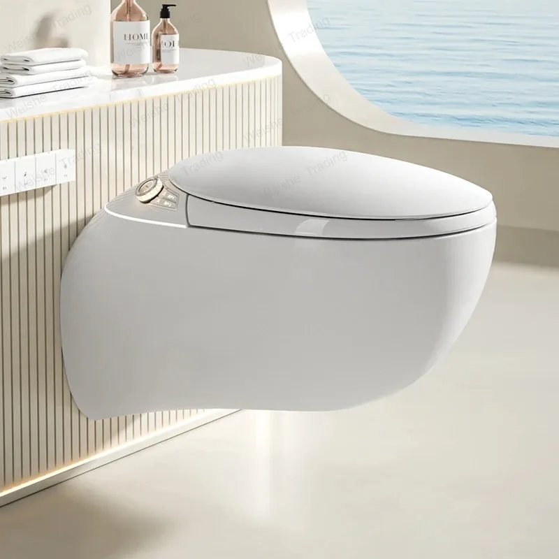 

Bathroom Automatic Commode Inodoros Wc Toilet Bowl Auto Water Closet Smart Ceramic Uv Bidet Toilet