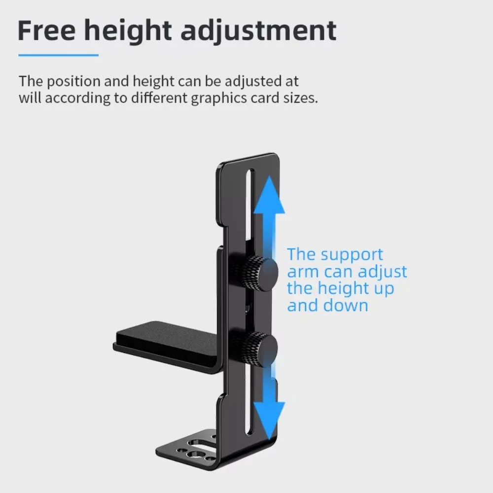 VC-5 Adjustable GPU Graphics Card Holder 100mm Height Sliding Video Card Bracket Anti Sagging Support for ITX ATX Desktop PC