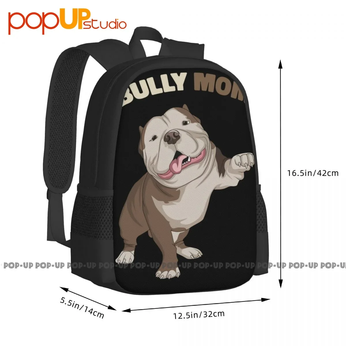 American Bully Mutter lustige Hund Mama Muttertag Rucksack große Kapazität drucken Kunstdruck Einkaufstasche Schule Sporttasche