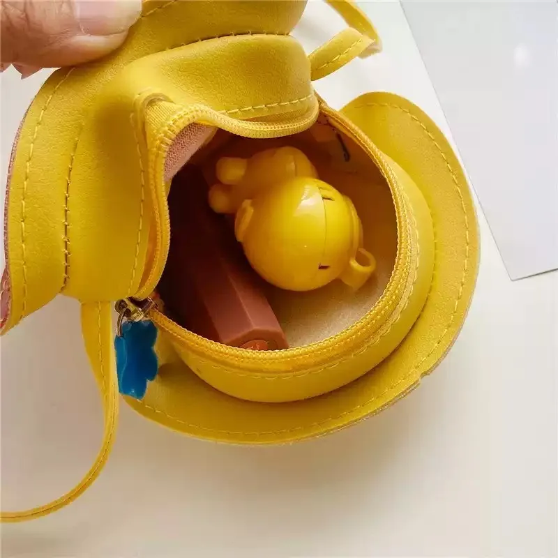 1-5 قطع الكرتون الفطر البيت حقيبة للفتيات بو Crossbody محفظة نسائية للعملات المعدنية لطيف حقيبة كتف الكورية نمط الاطفال هدية الكريسماس