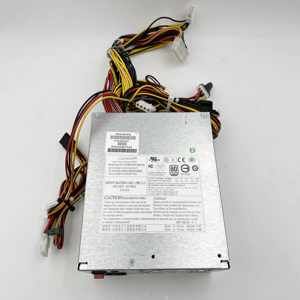 For Supermicro Server Power Supply for PWS-865-PQ 865W 8PIN