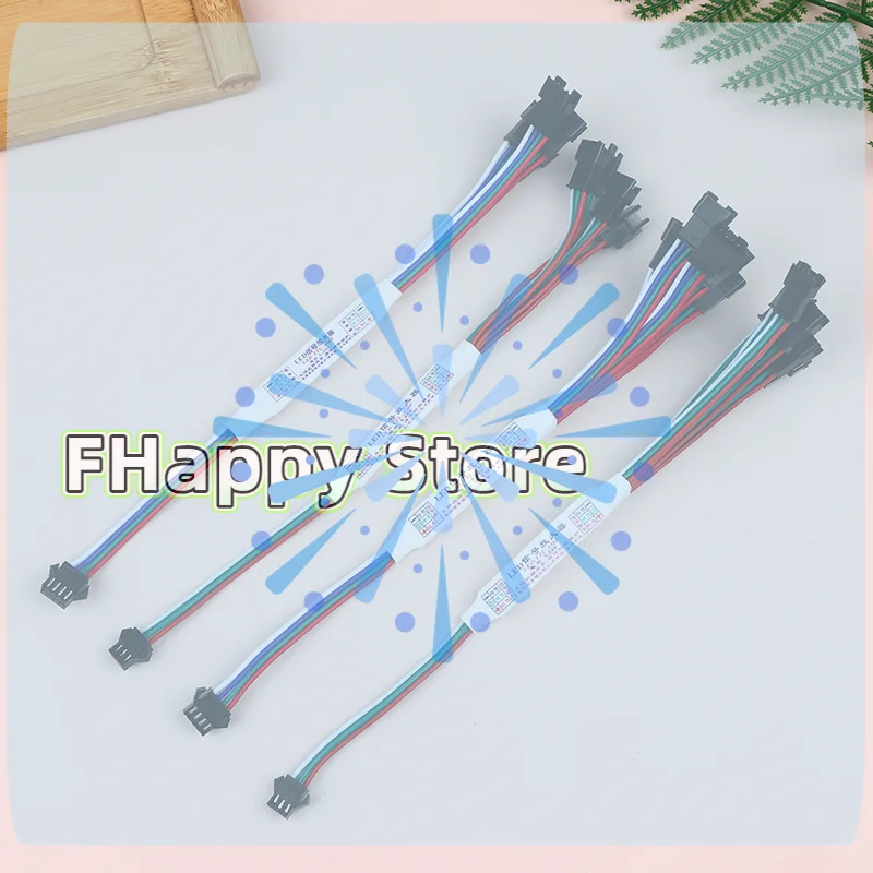 1 To 4/8 DC5-24V TTL Signal LED Amplifier Repeater For WS2811 WS2812B SK6812 3/4Pin Addressable RGBIC LED Strip String Module