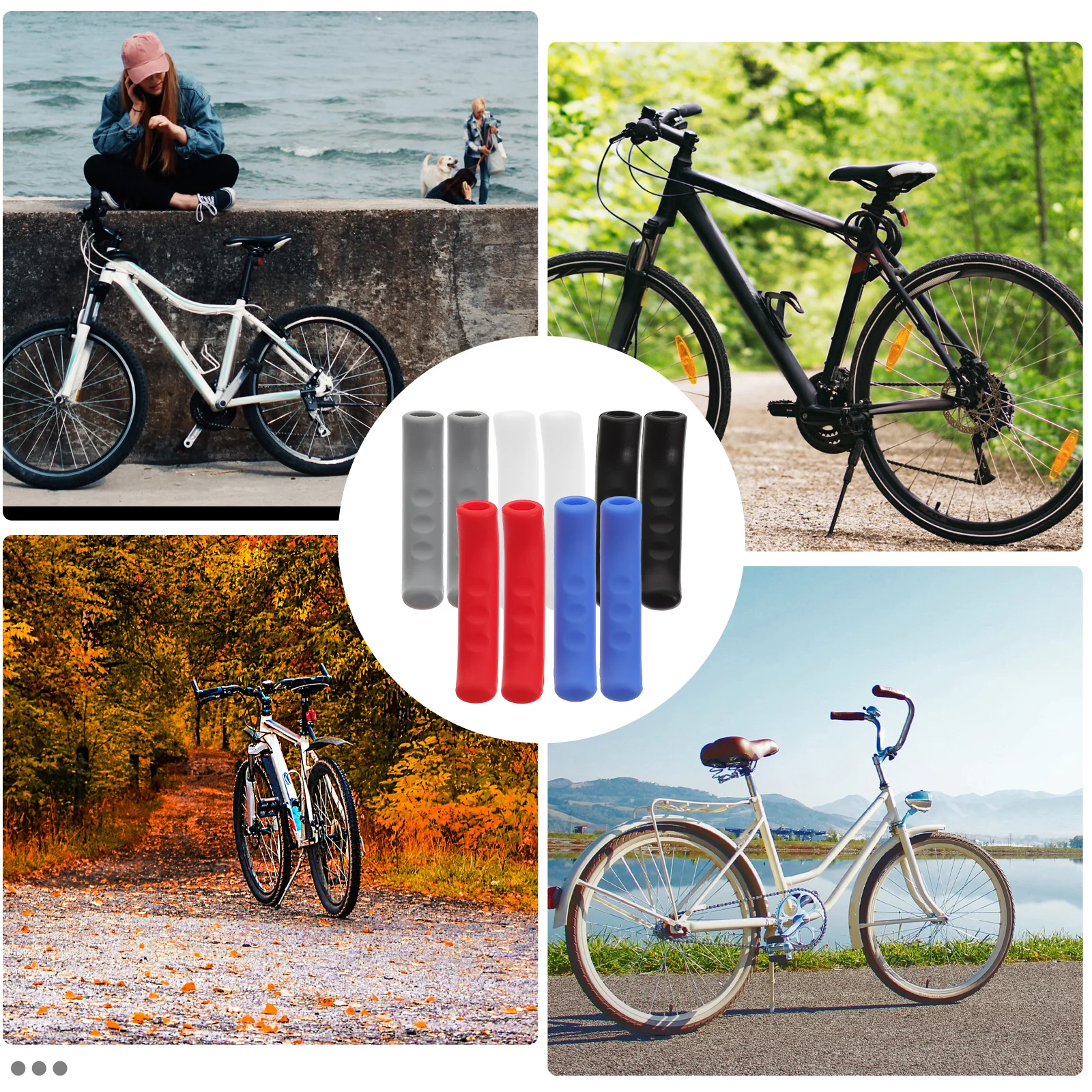 

Silicone Brake Handle Covers Durable Anti Skid Lightweight Shock Absorbing Easy Install Protector for Mountain Bike Brake