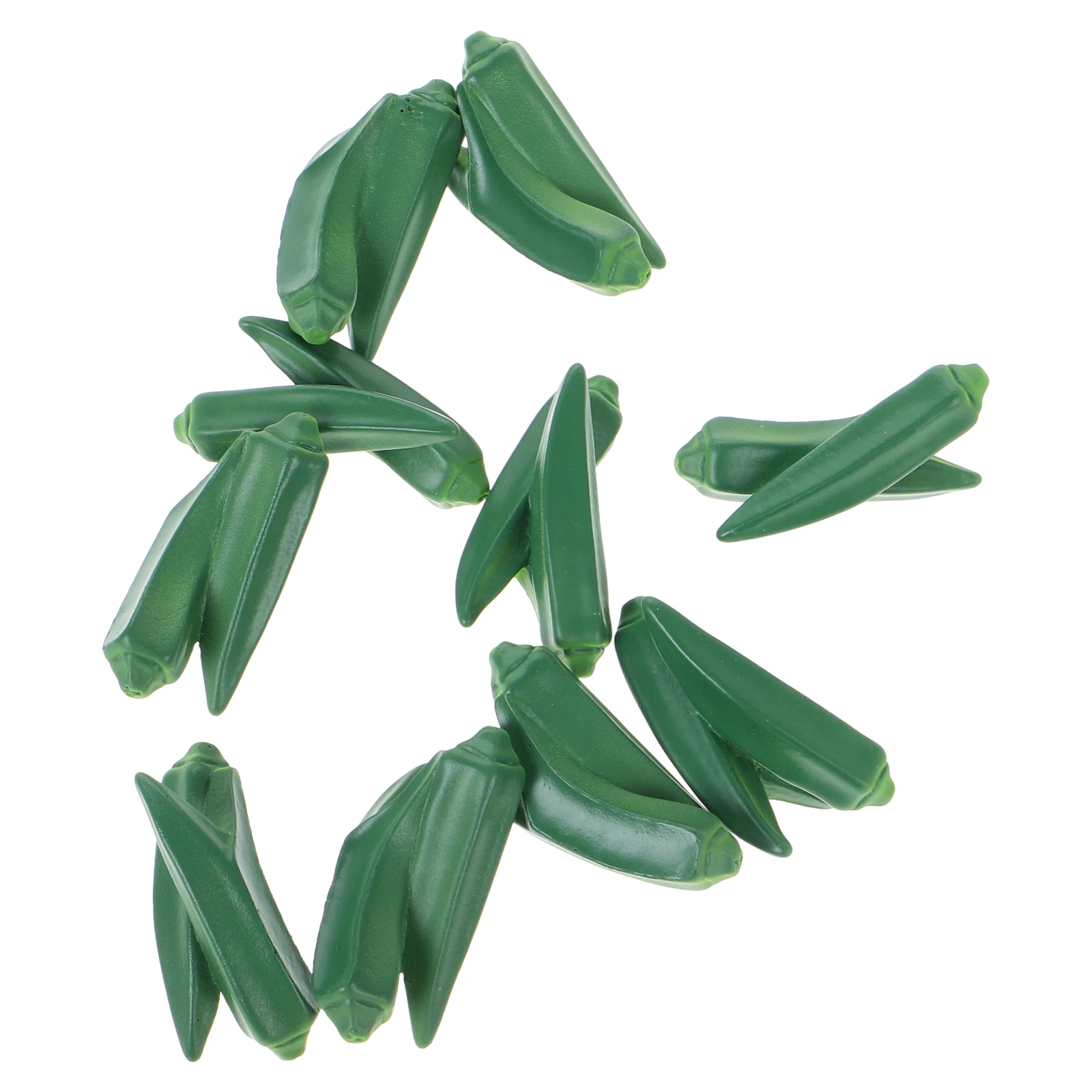 ชุดของเล่นผักกระเจี๊ยบเรซิ่นขนาดเล็ก 10 ชิ้น ของตกแต่งบ้านตุ๊กตา ของเล่นครัวจิ๋ว อาหารจำลอง