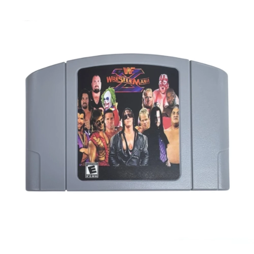 

N64 Game Cassette, US Version, WrestleManiaX， 64-bit English Game Cassette, Collection Hobbies, Toy Gifts