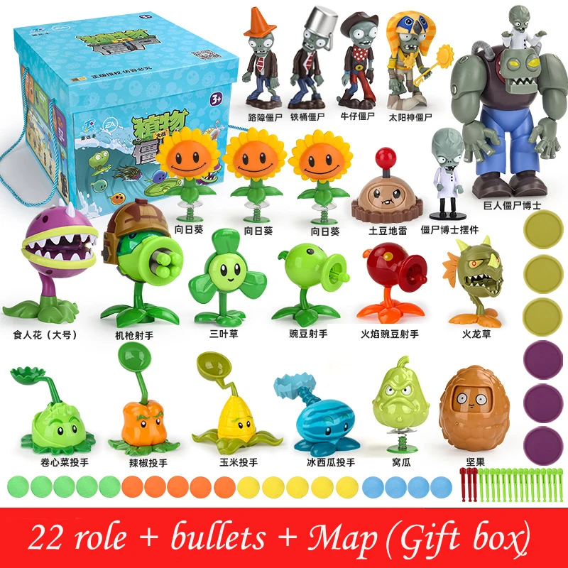 New Role Plants Vs Zombies 2 Pvz Toys Full Set Gift For Boys Box-Packed Children'S Dolls Action Figure Model Present Map