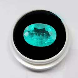 Boxed Paraiba Tourmaline Loose Gemstone Created Stone Oval Cut for Women Silver or Gold Mounting Diy Jewelry