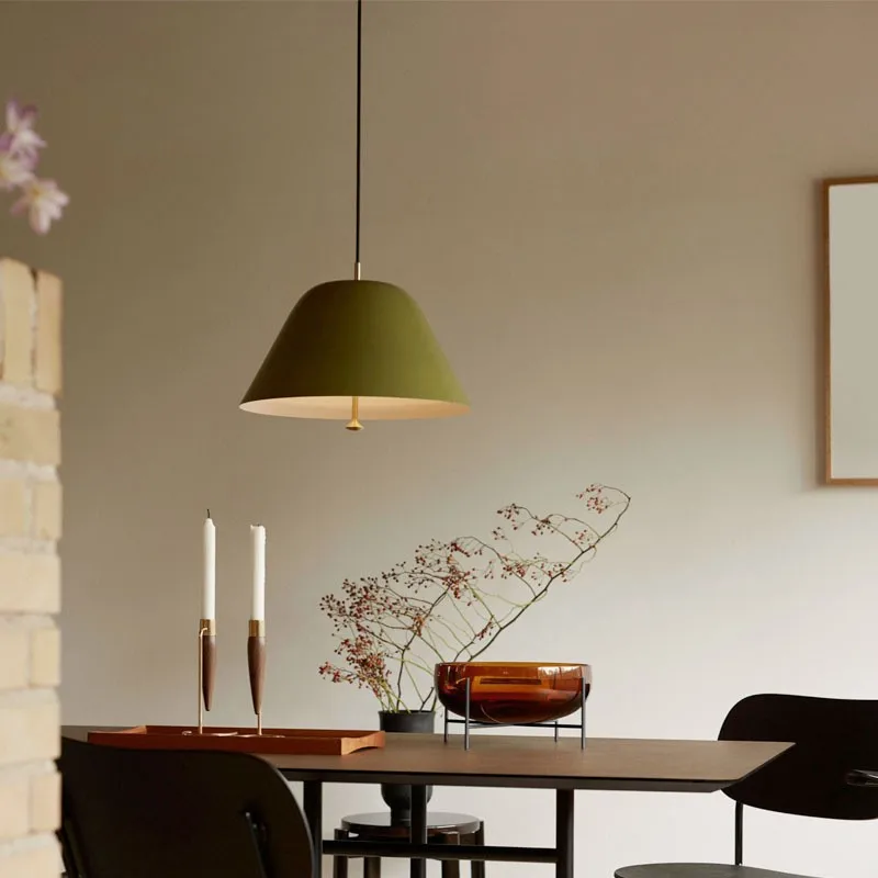 

Скандинавский креативный минималистичный подвесной светильник для спальни, бара, прикроватной тумбочки, плавающий зеленый подвесной светильник в стиле вабиса