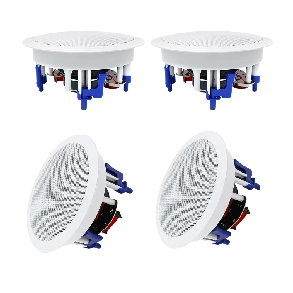 Herdio 5.25” Flush Mount Bluetooth Ceiling Speaker System Max Power 600 Watts Great For Humid Indoor Outdoor Kitchen Bedroom