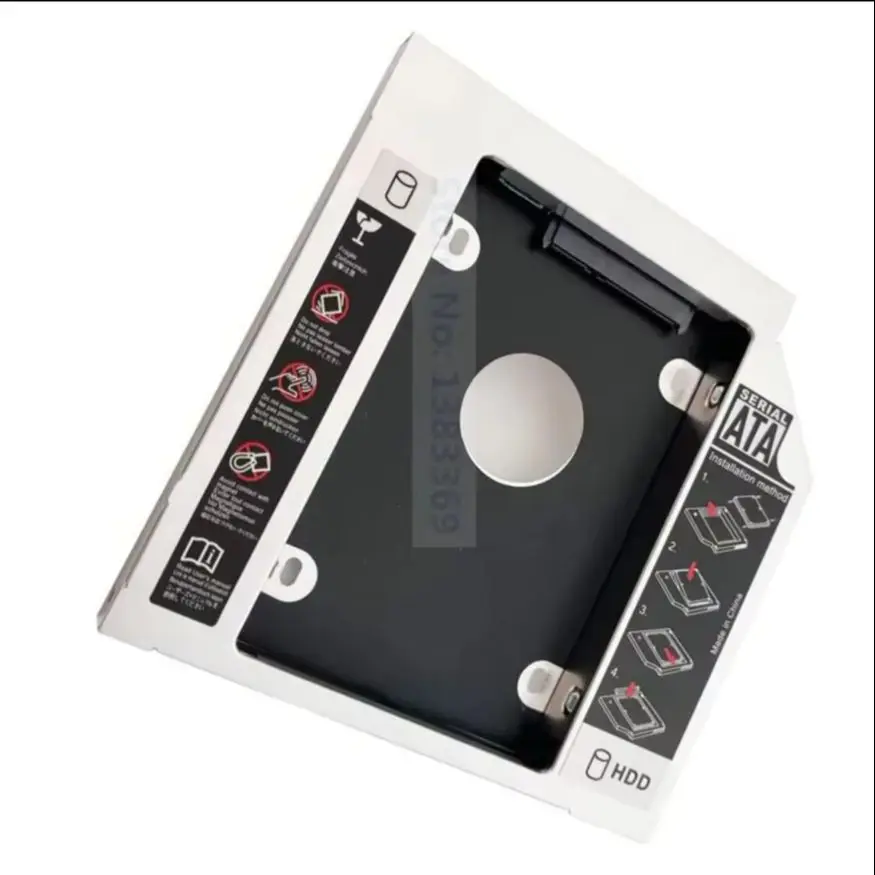 2nd Secondary HDD Hard Drive Optical Caddy Bracket for HP Probook 4510s 4530s 6440b 6550b Dell Inspiron 1440 1545 1564 1750 1764
