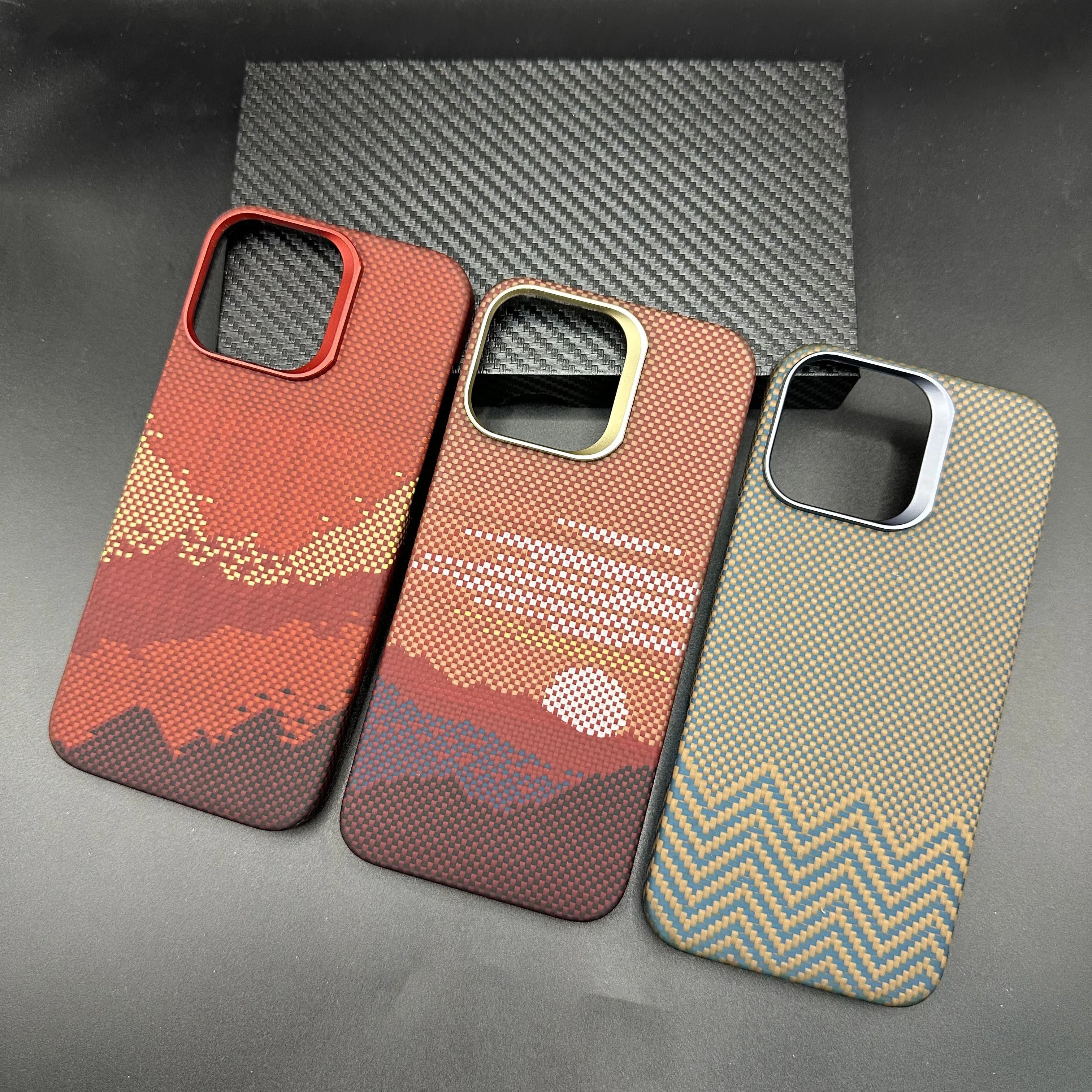 

Suitable for iPhone 16 Pro Max Magnetic Kevlar Aramid Fiber Lightweight Thin Protective Phone Case