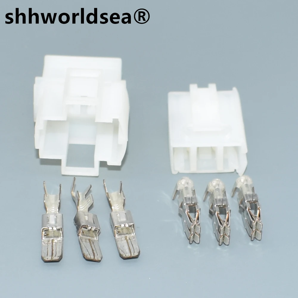 shhworldsea 3pin 6.3mm male female for Skoda cigarette lighter aperture ambient light lossless wiring harness plug 1J0 919 321