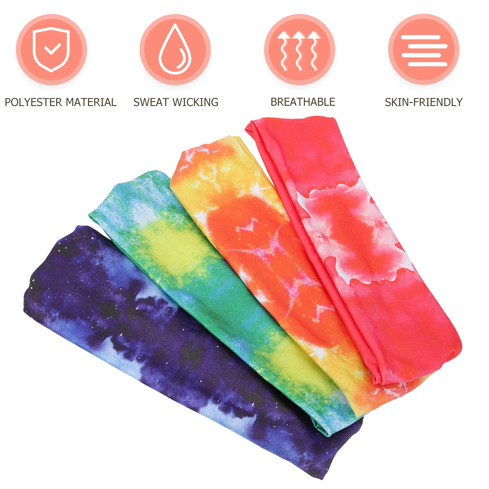 4 قطعة التعادل صبغ عصابات رأس رياضية امتصاص الرطوبة فتل العرق اللياقة البدنية رئيس التفاف اليوغا الجري الفرقة للنساء للجنسين #4