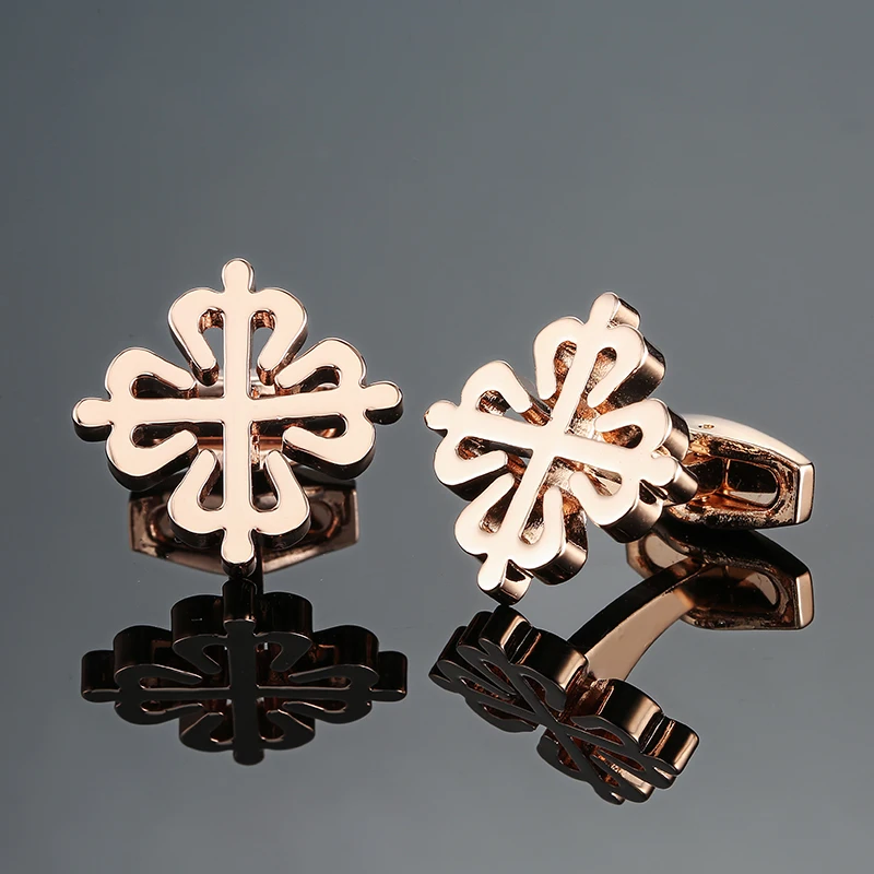 High quality men's French shirt cufflinks brand new fashion laser metal Chinese knot cufflinks manufacturer wholesale