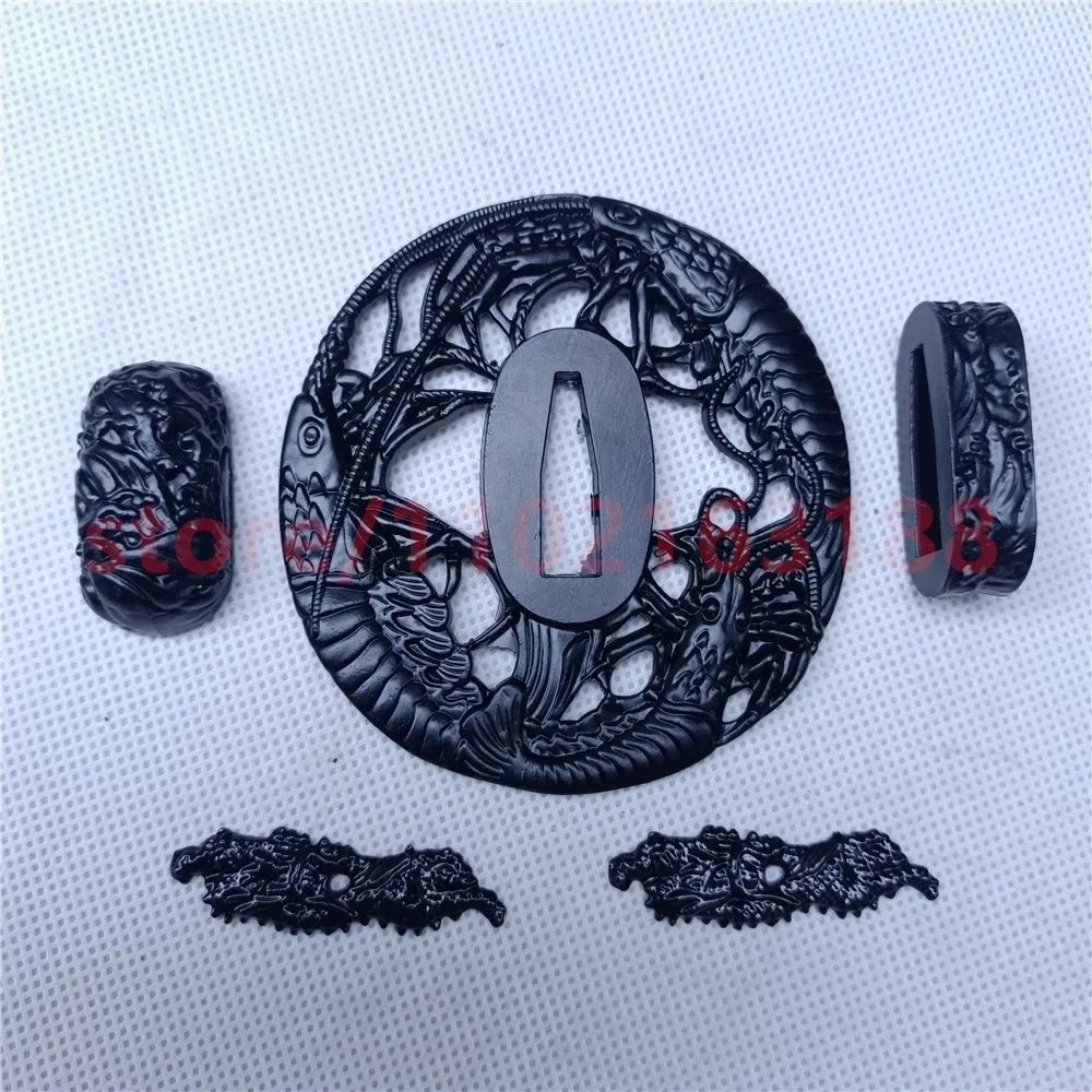Exquisite Alloy Tsuba Fuchi Kashira Menuki Handguard Guard For Japanese Real Japan Samurai Katana Sword Fittings New